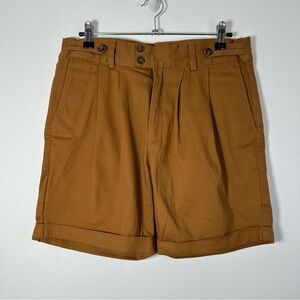 Azulu Colombia Women’s Pleated Brown Cotton Shorts Size 30/10